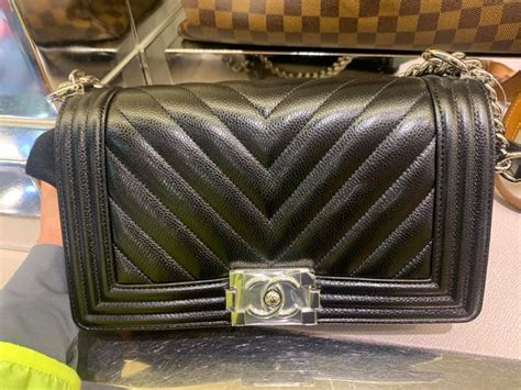 chanel boy 25 black